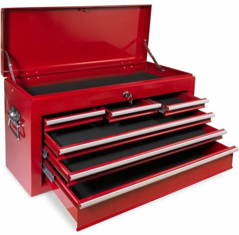 DEFPRO Werkzeugkasten mit 6 Schubladen und Klappe
