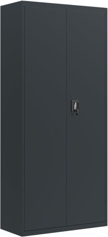 Aktenschrank Anthrazit 90x40x200 cm Stahl - Vidaxl