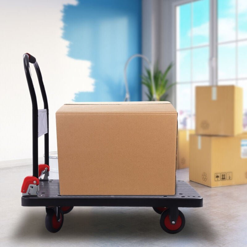 Transportwagen Plattformwagen Handwagen Rollwagen mit Luftbereifung für 400 kg