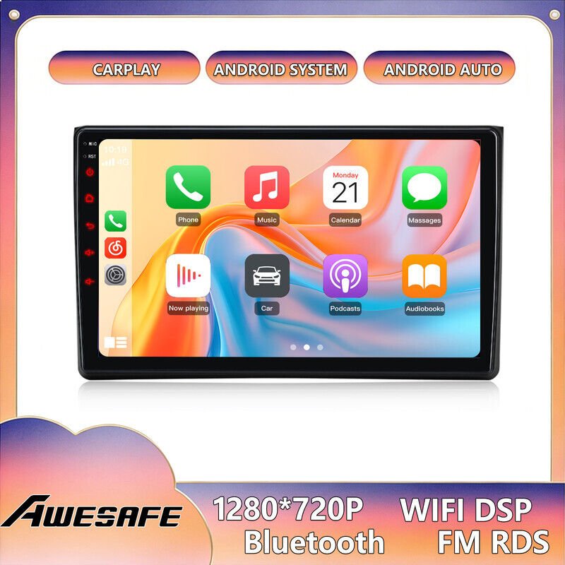 AWESAFE 4G Android 13 Autoradio 6GB+128GB für Audi A4 B6 (2000–2009) 9" Touchscreen mit CarPlay GPS Bluetooth Android Au...