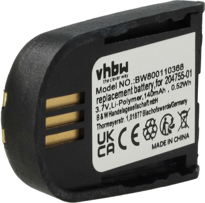 vhbw Akku kompatibel mit Microsoft Office Communicator 2007 Wireless Headset Kopfhörer (140mAh, 3,7V, Li-Polymer) - Ersa...