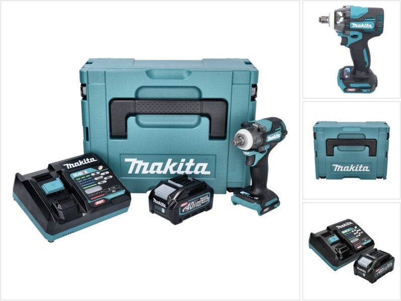 Makita TW 004 GM101 Akku Schlagschrauber 40 V max. 1/2" 350 Nm XGT Brushless + 1x Akku 4,0 Ah + Ladegerät + Makpac