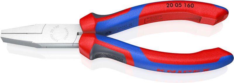 Knipex - 20 05 160 Flachzange mit Mehrko.-Hülle verchromt 160 mm