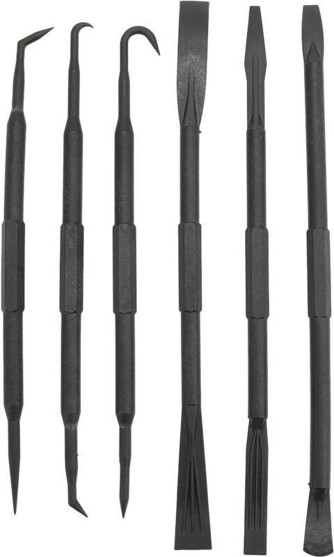 Yosoo Health Gear Demontagewerkzeug-Set, 6-teilig, Hebel zum Entfernen von Kunststoffverkleidungen, mit Dichtungshaken