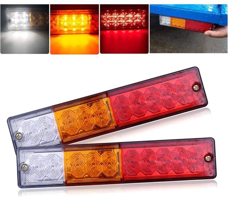 2 Stück 12V LED-Anhängerleuchten, universelle LED-Rückleuchten mit 20 LEDs für Rückfahrscheinwerfer, Bremslicht, Blinker...