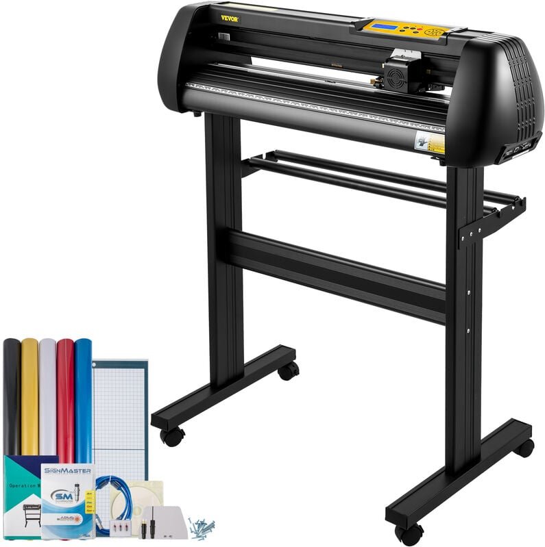 Vevor Vinyl Schneidemaschine Schneideplotter 720 mm SignMaster Bodenständer, Plottermaschine Schnittgeschwindigkeit 10–8...