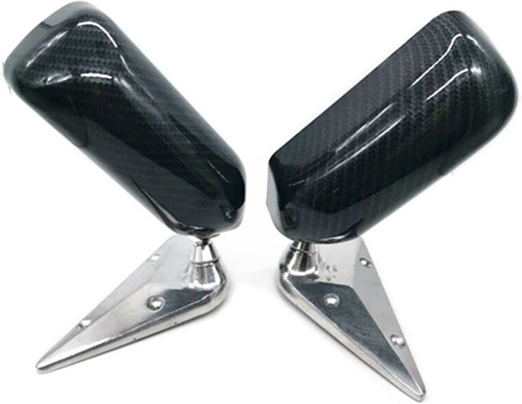 STÜCKE Universal Auto Rückspiegel Seite Spiegel Craft Square F1 Stil mit Blau Metall Halterung Rückansicht