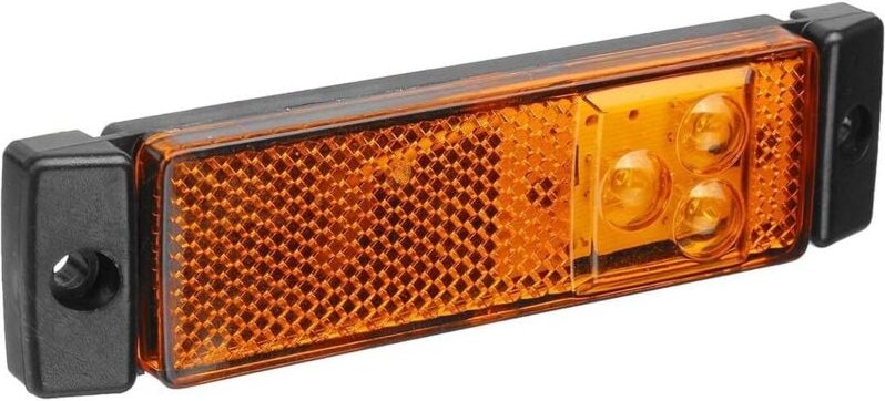 3 LED-Längspositionsanzeigen mit orange/gelb/rot/weiß leuchtenden Reflektoren für den Rückstand des Wagens