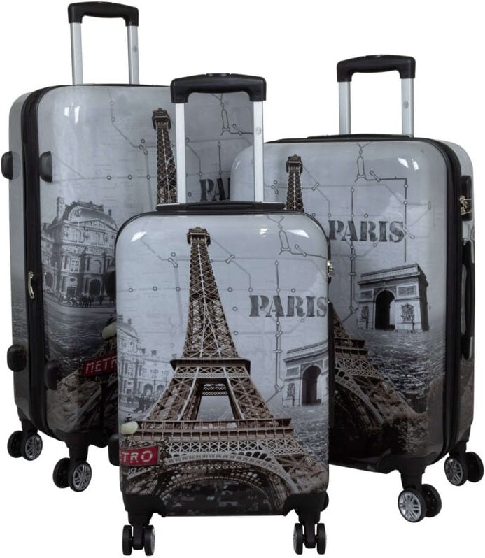 Polycarbonat Kofferset Paris - 3tlg mit 4 Rädern in der Größe S, M und L