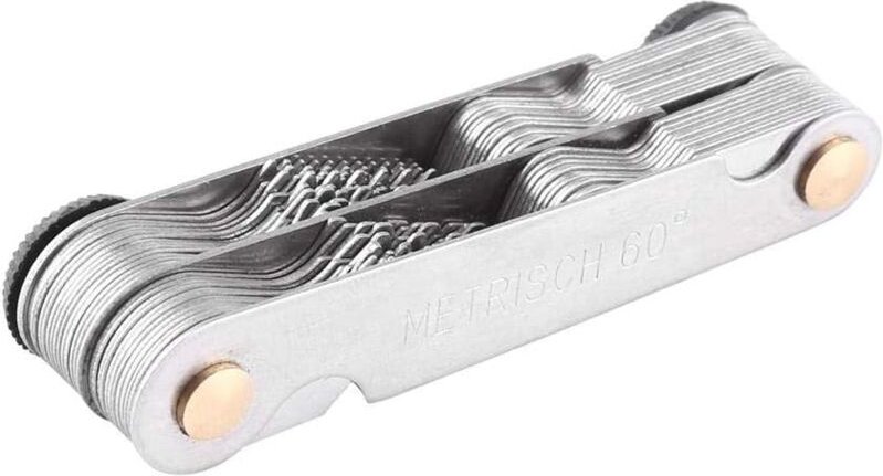 Einfach zu verwendender Gewindelehrdorn mit breiter Anwendung, Edelstahl-Gewindemesslehre, Werkzeug-DIY-Messlehre(Metris...