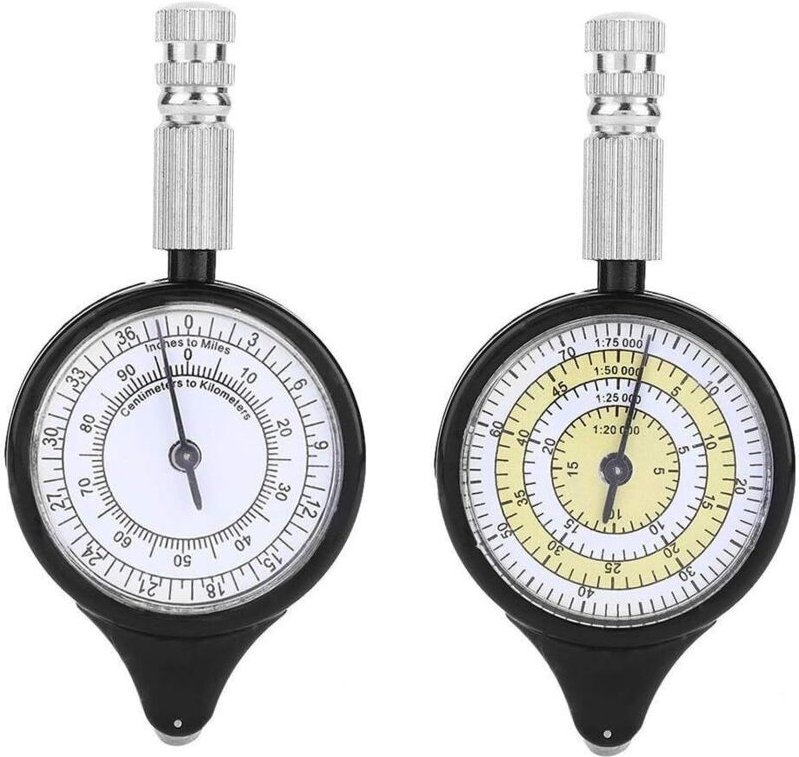 4-teiliger Kartenmesser, Mini-Outdoor-Karten-Kilometerzähler, Kartenmessgerät, Entfernungsrechner, Kartierungswerkzeug, ...