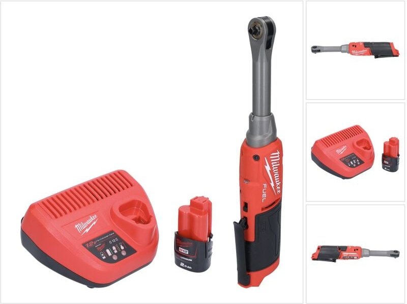 M12 FHIR14LR-201 Akku Hochgeschwindigkeits Ratsche 12 v 47 Nm 1/4' Brushless + 1x Akku 2,0 Ah + Ladegerät - Milwaukee