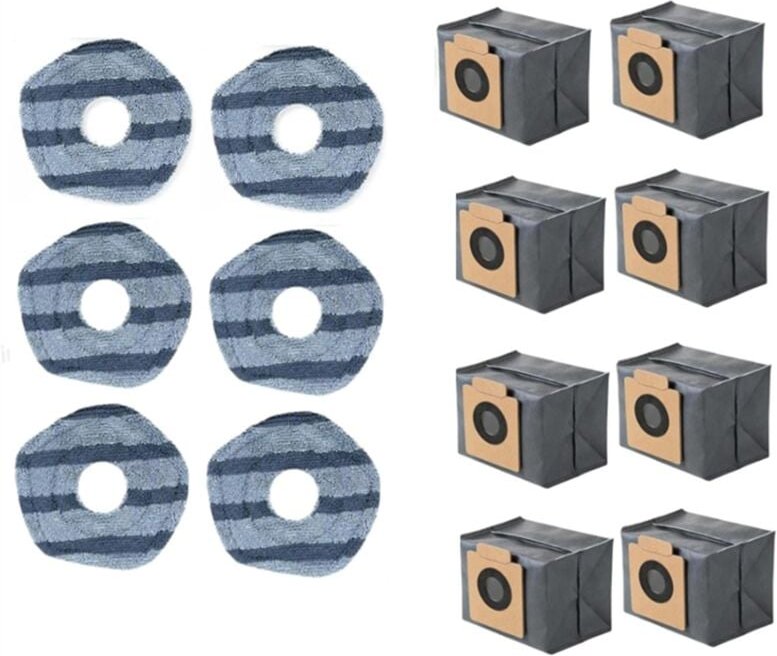 14PCS Für X10 Pro Omni Roboter Staubsauger Staub Tasche Waschbar Mopp Tuch