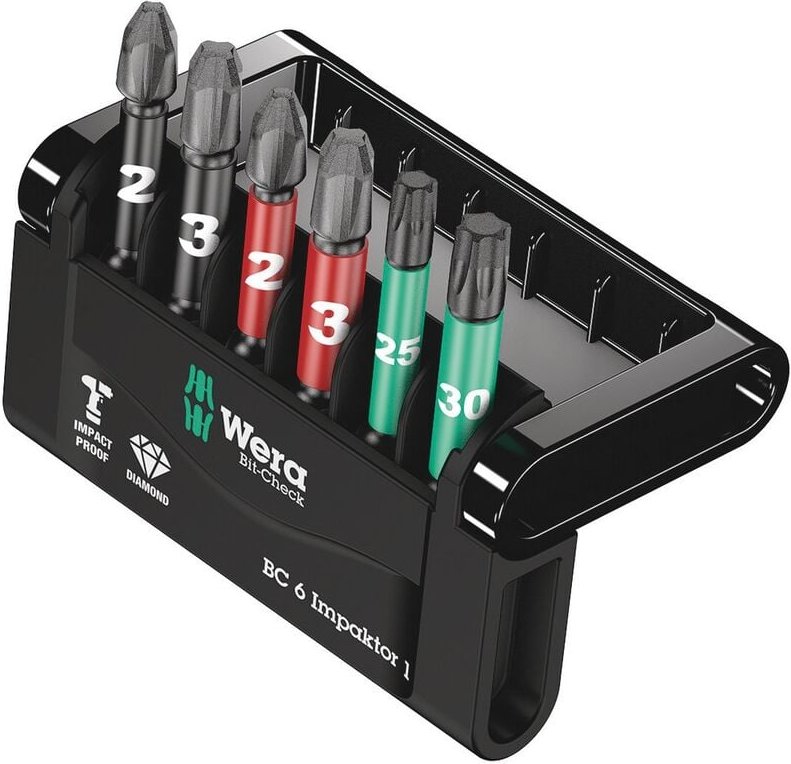 Bit-Check 6 Impaktor 1 05057695001 Bitsatz ph/pz/tx Bitsortiment 6-teilig - Wera