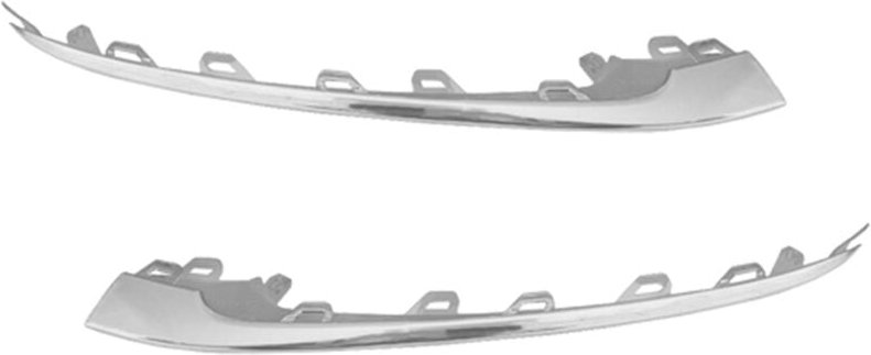 1 Paar Frontstoßstange Helle Streifen Lippenverkleidung Chromleiste für W222 S450/560 2018-2020 A2228857700, A2228857800