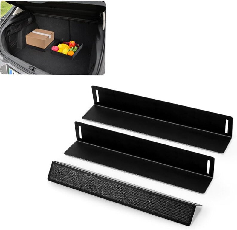 Lntyq Kofferraum-Organizer, Kofferraumteiler, Klettverschluss für Autos, SUVs und Kombis, 30 cm lang, rutschfeste Gepäck...