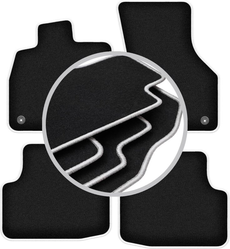 CARLUX-SILVER Autofußmatten für: Audi A3 8Y IV Limousine, Liftback, Kombi, Avant (2020-)
