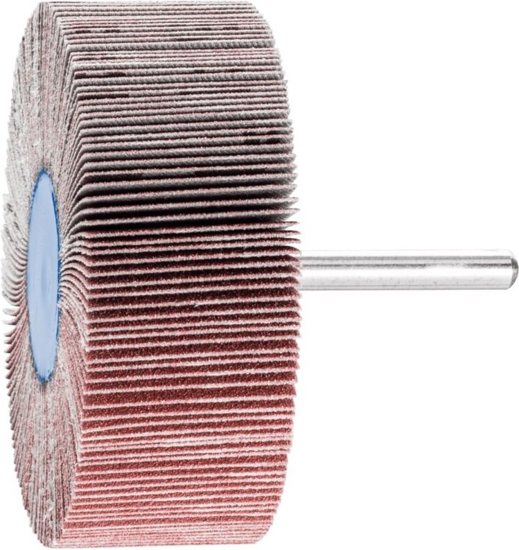 Fächerschleifer Ø80xHmm K.120 Alu.Schaft-D.6mm Pferd