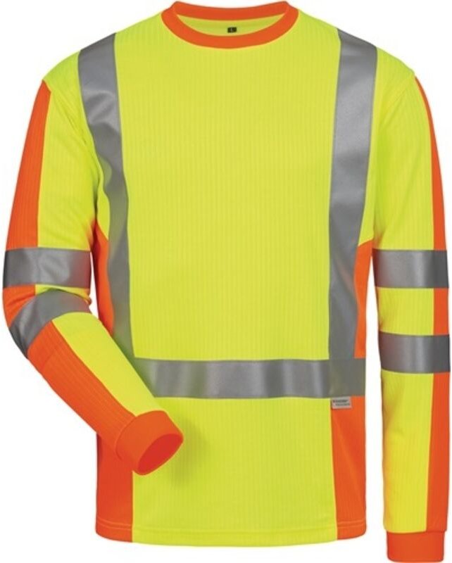 Uv-/ Warnschutz-Langarmshirt Drachten Größe xxl gelb/orange