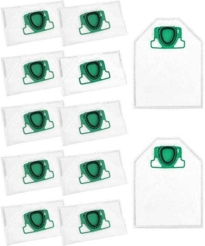 12-teiliges Staubsaugerbeutel-Set, kompatibel mit Vorwerk Kobold VK200 FP200, Ersatzstaubbeutel-Zubehör für VK 200 FP 20...