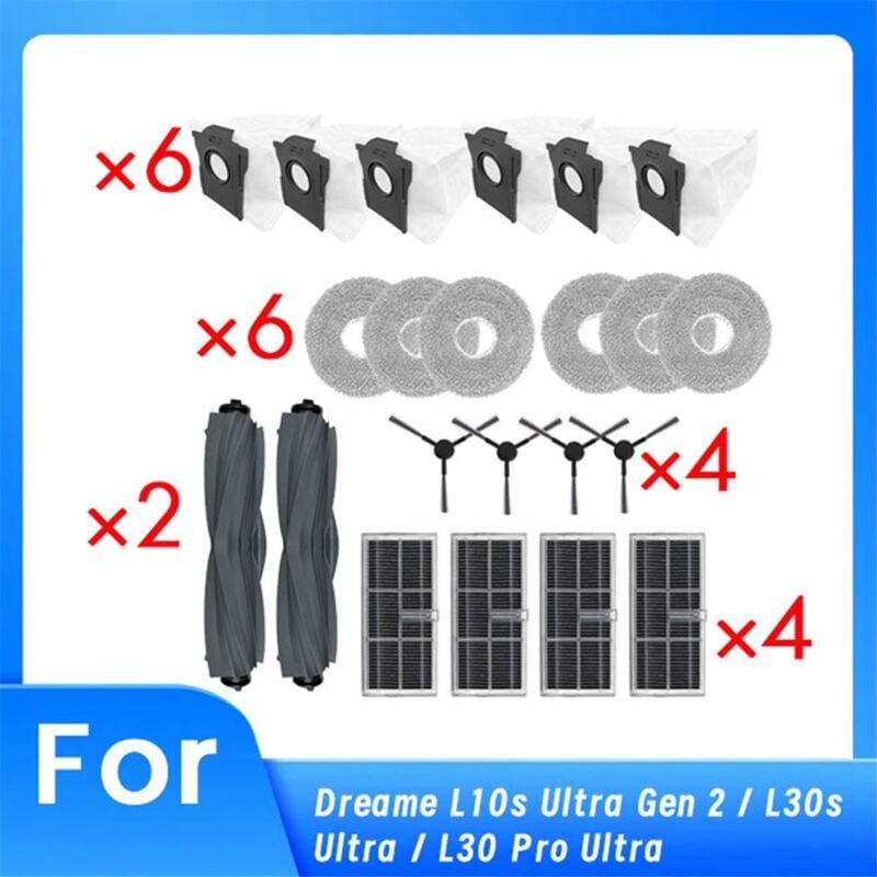 22 Stück für L10s Ultra Gen 2 Roboterstaubsauger Hauptseitenbürste