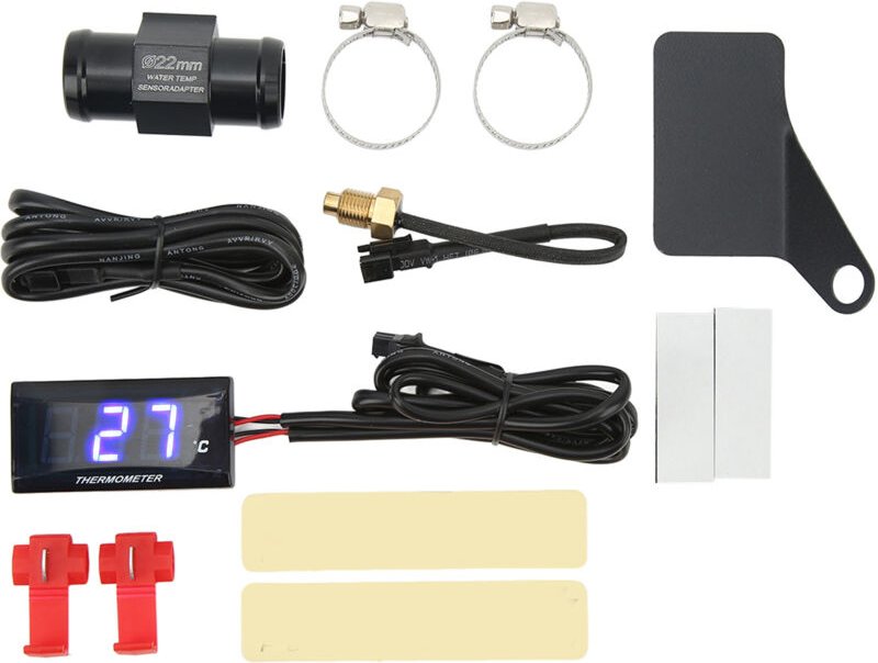 Haofy Motorrad-Wasserthermometer, M10 Sensor, LCD-Bildschirm, Wassertemperatur 32 bis 248 °F für Fahrräder und Roller (B...