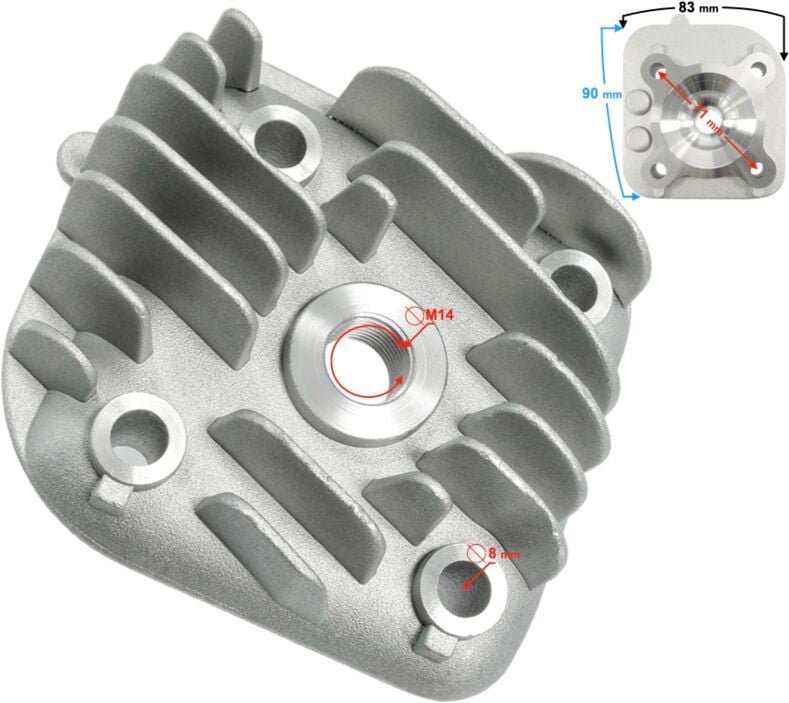 70-cm³-Zylinderkopf für Falcon 2T-Roller mit horizontalem Motor