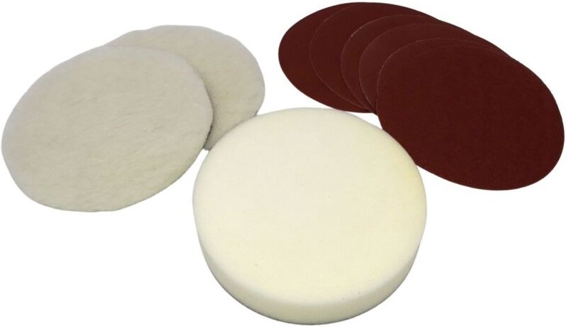 Einhell Polierhauben 9er-Set Ø18cm Schleifscheiben Polierscheiben Schleifpapier