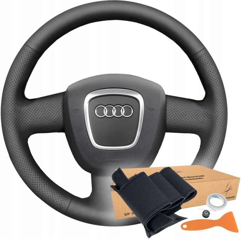 Lenkradbezug, Ziermuster für Audi A3 8P, A4 B7, A6 S6 S4, Seat Exeo