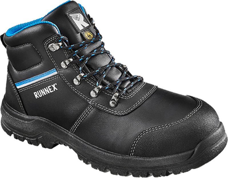 RUNNEX® 531442 RUNNEX® S3 ESD-Sicherheitsschnürstiefel TeamStar schwarz/blau