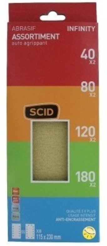 Selbstklebende Schleifpapierrolle 115 x 230 mm 40 x 2 / 80 x 2 / 120 x 2 / 180 x 2 8