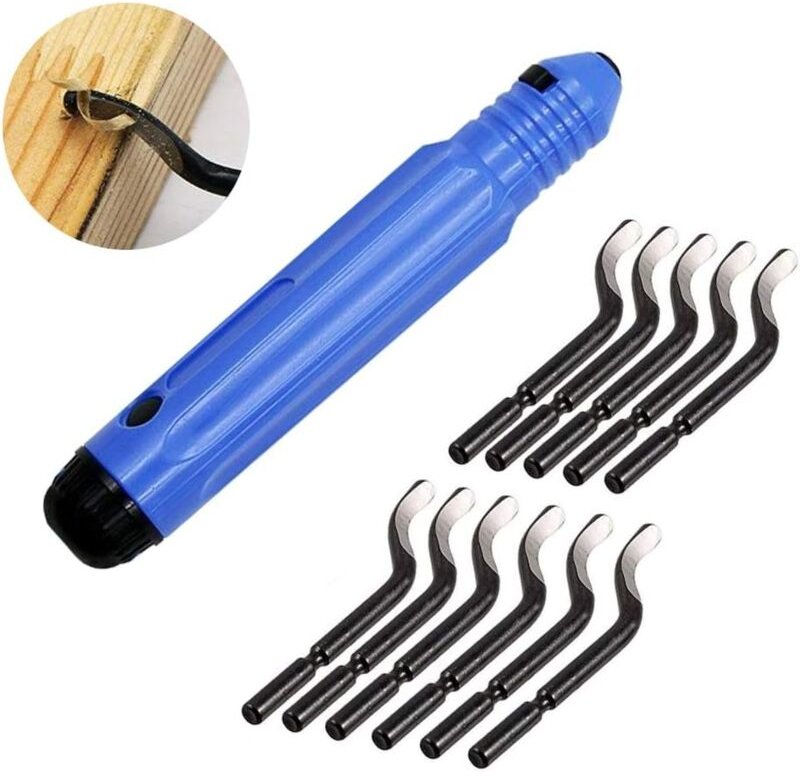 Entgratungswerkzeug, Entgratungswerkzeug mit 11 Klingen, 360° drehbare Entgratungsklingen, praktischer Gratentferner für...
