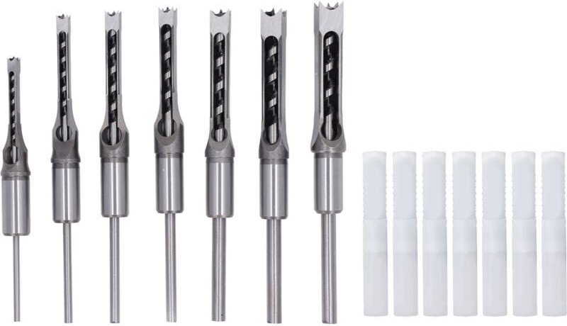 ZVD 7-teiliges Vierkantbohrer-Set für Holz, 1/4 Zoll, 5/16 Zoll, 3/8 Zoll, 2/5 Zoll, 1/2 Zoll, 9/16 Zoll, 5/8 Zoll, HSS-...