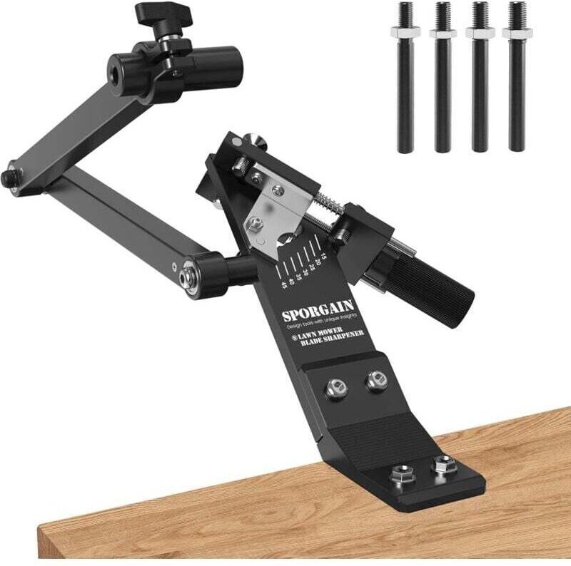 Affûteur de lames de tondeuse à gazon, cadre réglable de 15° à 45°, roulements à billes, poignées de lame gauche et droi...
