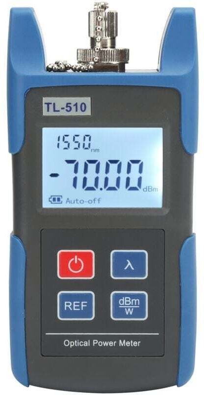 Optischer Leistungsmesser, hochpräziser optischer Leistungsdetektor, Messgerät 70+10dBm (Batterie nicht enthalten)