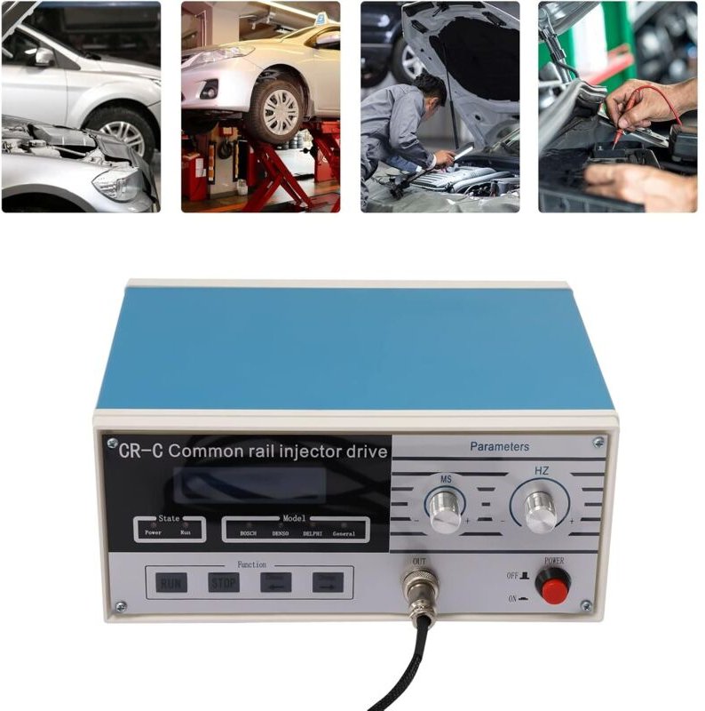 CR-C Common Rail Einspritzdüsen Tester für Bosch/DENSO/Delphi – Prüfgerät mit LCD-Display, Kabelbaum-Set & Echtzeitdaten...
