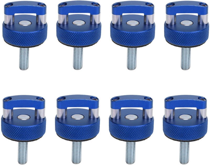 Eosnow 8 Stück Rndelschraube für Hardtop-Schnellverschluss, Stahl, Billet-Aluminium, M8 1,25 Gewinde, integrierter D-Rin...