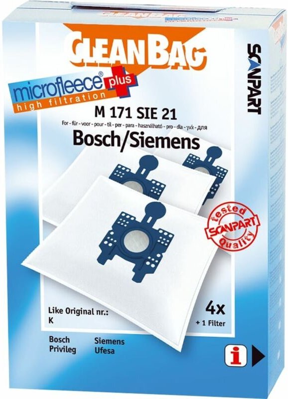 Cleanbag microfleece staubbeutel boschsiemens k 41