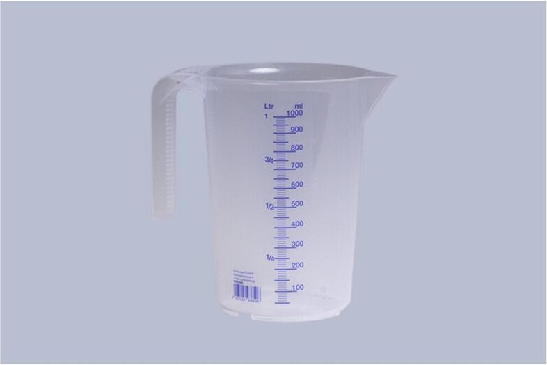 Messkanne 1000 ml Polypropylen transparent D117xH165mm Griff offen