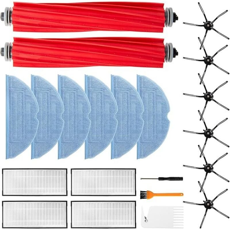 Geeignet für Ersatzteile Zubehör für Roborock S7 S7 Plus S7 MaxV S7 MaxV Ultra S7 Pro Ultra Saugroboter, 2 Hauptbürste, ...
