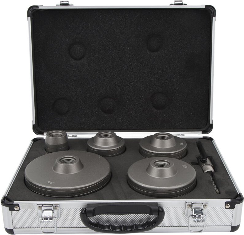 Eosnow 6-teiliges Lochsägen-Bit-Set für Beton, Kohlenstoffstahl, für Zement, Wand, Ziegel, Sand, Stein, selbstnivelliere...