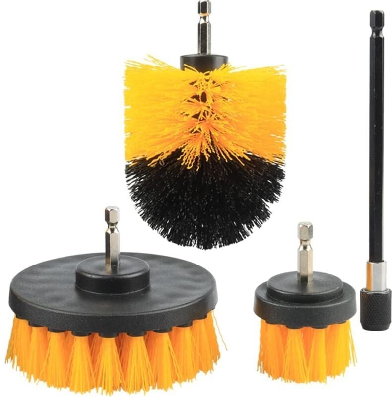 Sollbry - Reinigungsbürste für elektrische Bohrmaschinen, 4 Stück, Rotationsbürste, Bohrmaschinen-Reinigungsaufsatz, Boh...