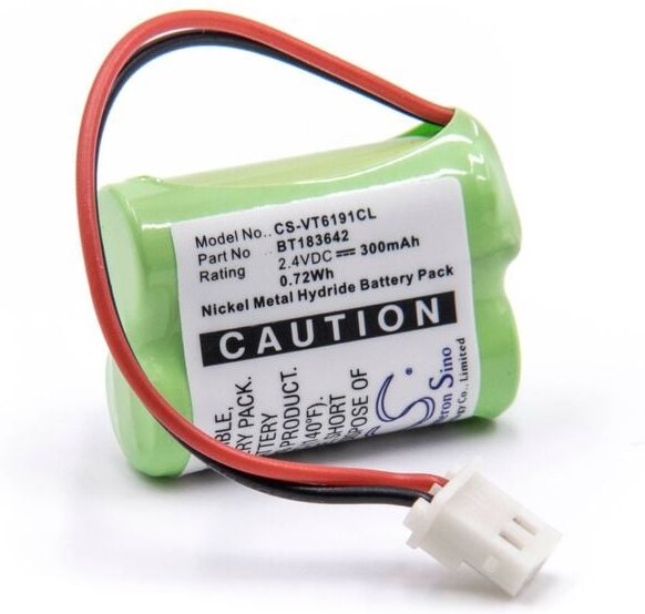 vhbw Akku Ersatz für V-Tech 2SN-2/3AAA40H-S-X2, 2SN2/3AAA40HSX2F, BT183642 für schnurlos Festnetz Telefon (300mAh, 2,4V,...
