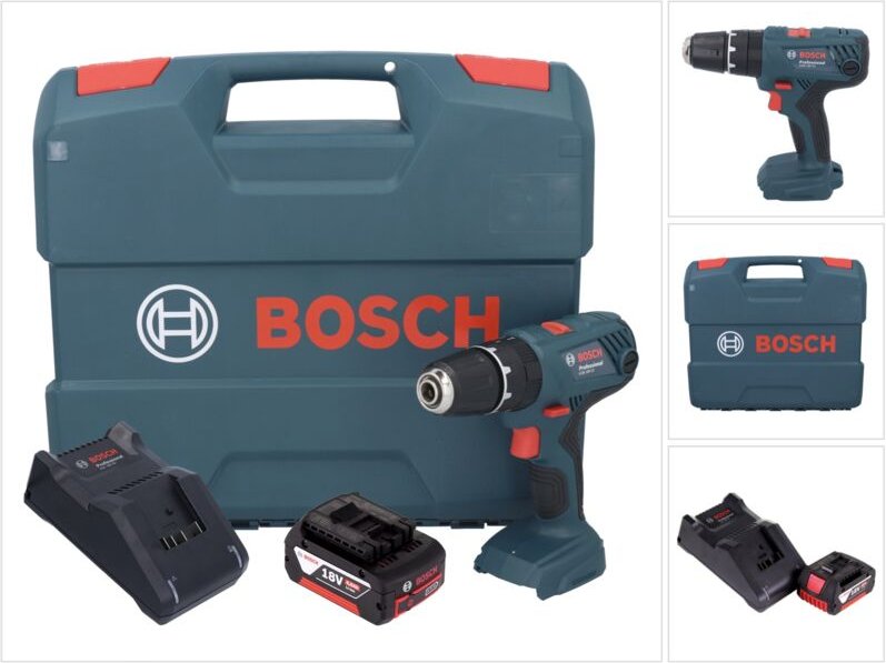 Bosch GSB 18V-21 Akku Schlagbohrschrauber 18 V 55 Nm + 1x Akku 4,0 Ah + Ladegerät + L-Case