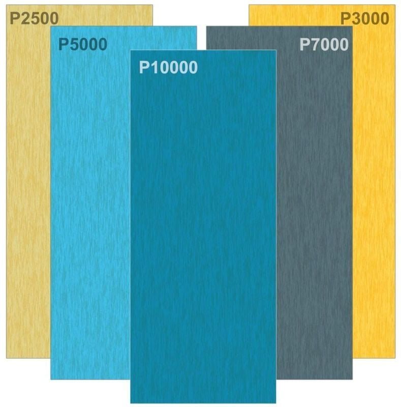 30 Blatt Schleifpapier, Körnung 2500, 3000, 5000, 7000, 10000, Schleifblätter für Autos, Holzmöbel, Stein, Metall, Glas,...