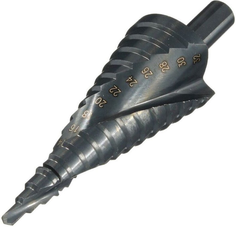 HSS-Stufenbohrer, 4–32 mm konischer Metallbohrer für Schraubendreher in Stahl, Holz und Kunststoff
