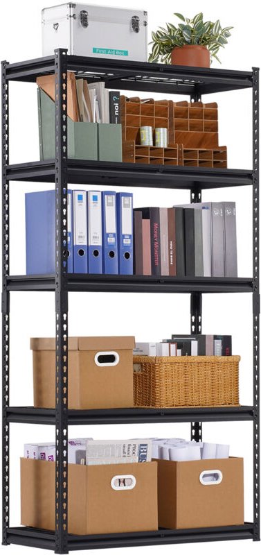 Lagerregale, 907 kg, 5-stufiges Schwerlastregal für die Garage, 406,4x914,4x1828,8mm, verstellbares Steckregal, Industri...