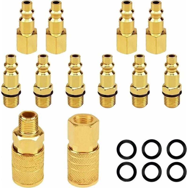 1/4 'npt Air Koppler Stecker Stecker Kit 12 Pcs Luft Kompressor Armaturen Amerikanischen Pneumatische Schnell Anschluss