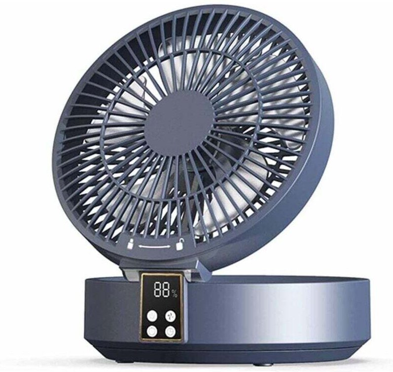Vtizikl Mini ventilateur de bureau portable rechargeable à LED, USB, pour chambre à coucher, chambre d'enfant, salle d'é...