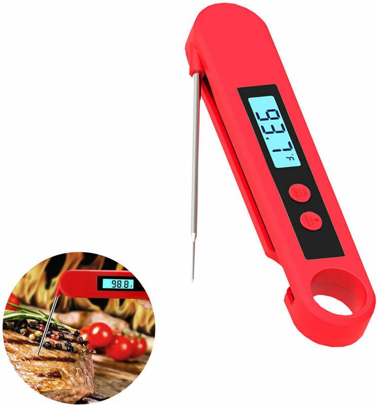 Stück digitales BBQ-Thermometer mit klappbarer Sonde